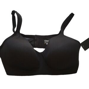 Ti Voglio EVA Bra Padded Wirefree Sz 42DDD Black Nylon Tshirt NWT NEW